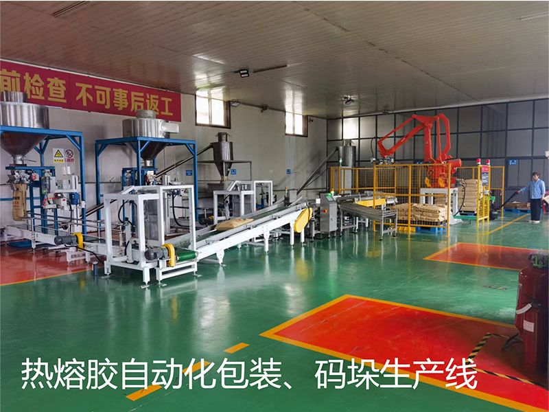 熱熔膠自動化包裝、碼垛生產(chǎn)線
